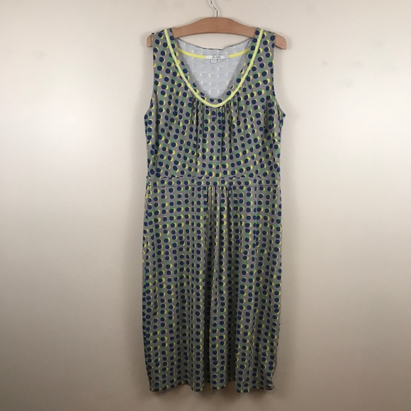 Boden Dresses & Skirts - Boden Sleeveless Polka Dot Dress Stretch Gray